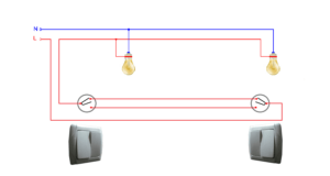 Схема, как подключить двойной выключателя, как проходного